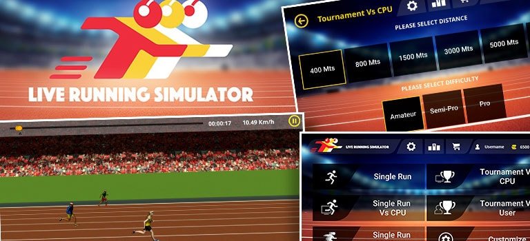 Live running game screenshot