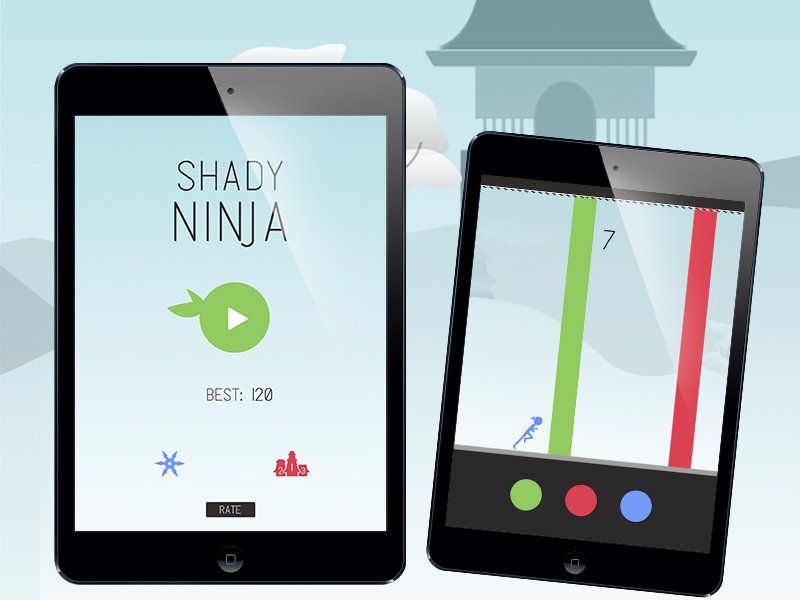 Promotional image for the 'Shady Ninja' game.