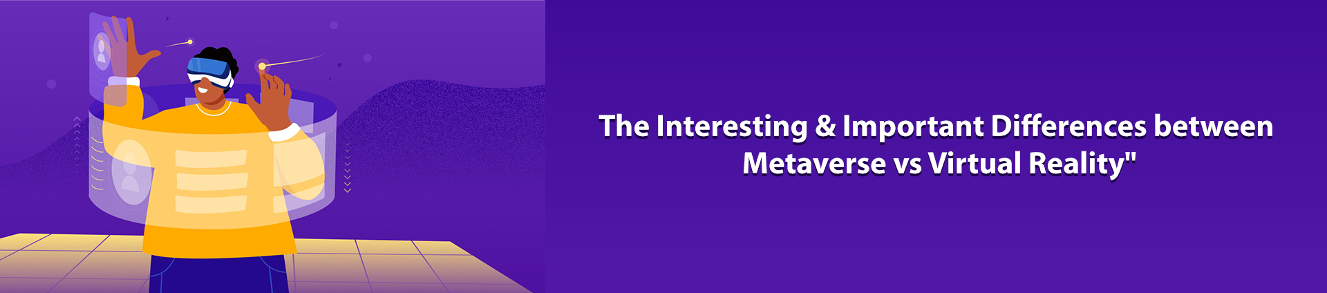 Metaverse vs. virtual reality infographic