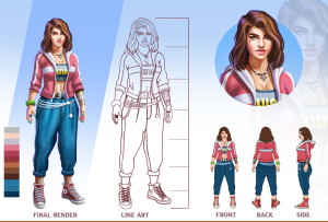 Stylized Civilian Girl Design