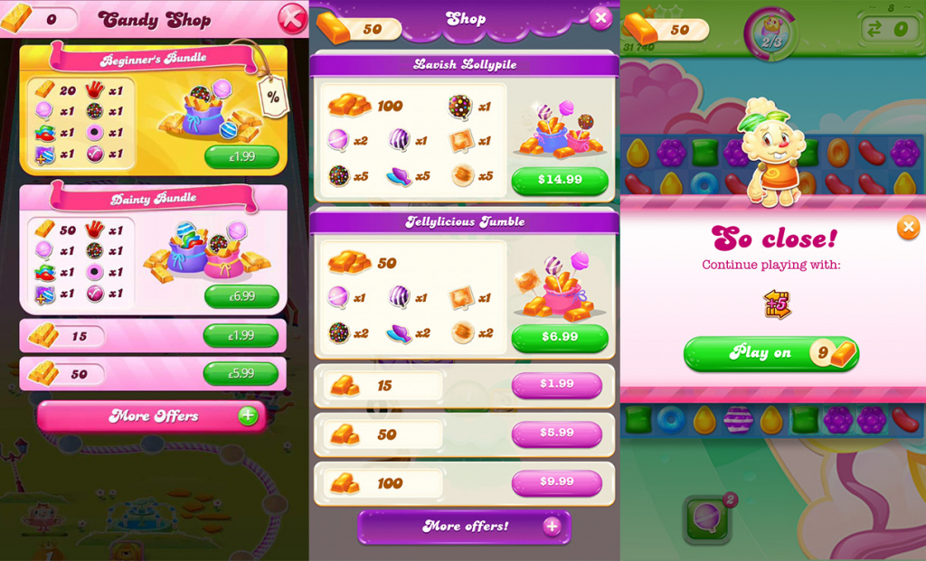 IAP model candy crush