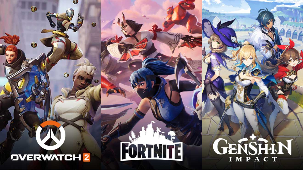 Overwatch-2,-Fortnite,-and-Genshin-Impact