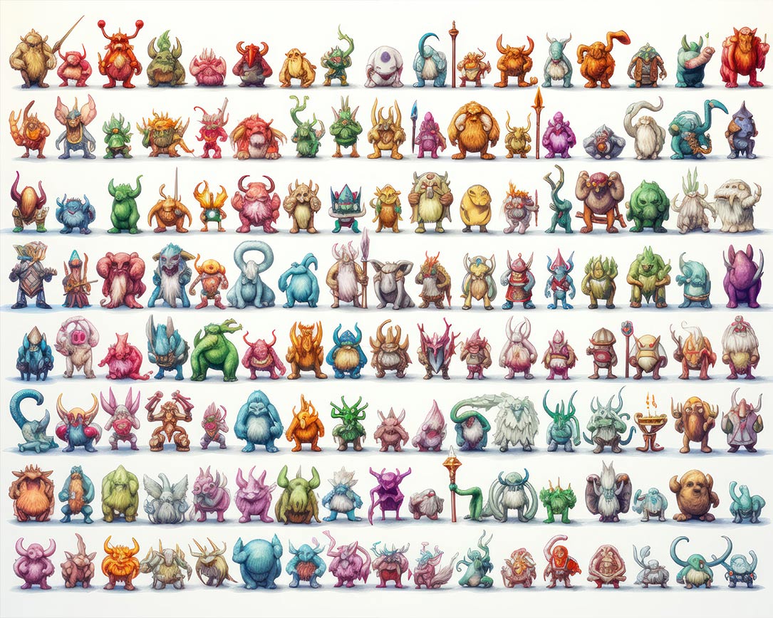 Various Types of Pokemon